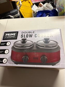 Prime cuisine double slow cooker