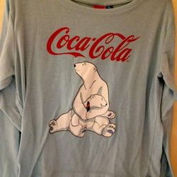 Junior Girls Large Coca-Cola Sweatshirt 