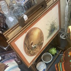 Set Of 4 Vintage TV Trays And Stand