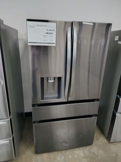 LG Smart 4 door French refrigerator dark grey 29cu.