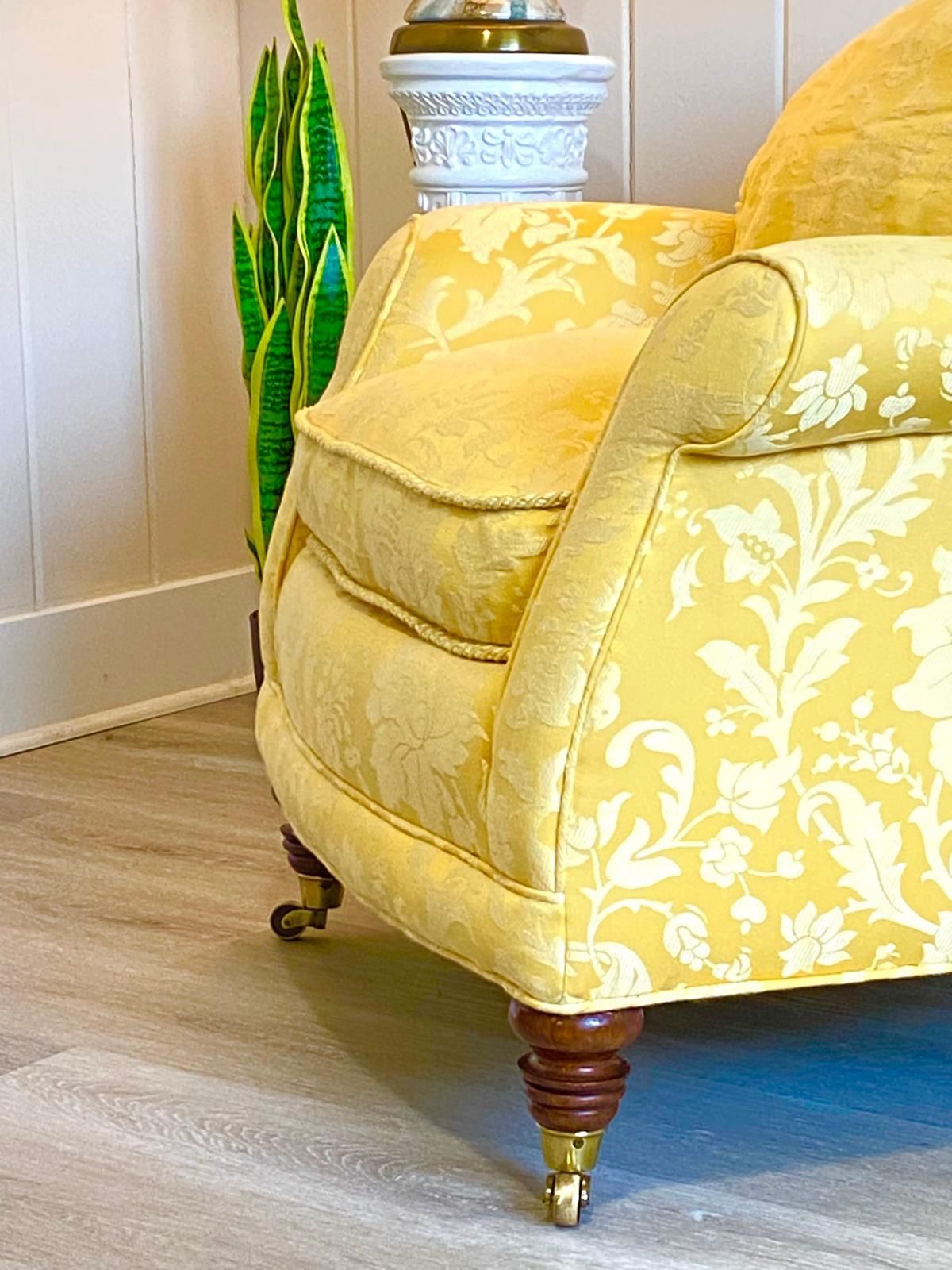 20th CENTURY YELLOW ARMREST CHAIR