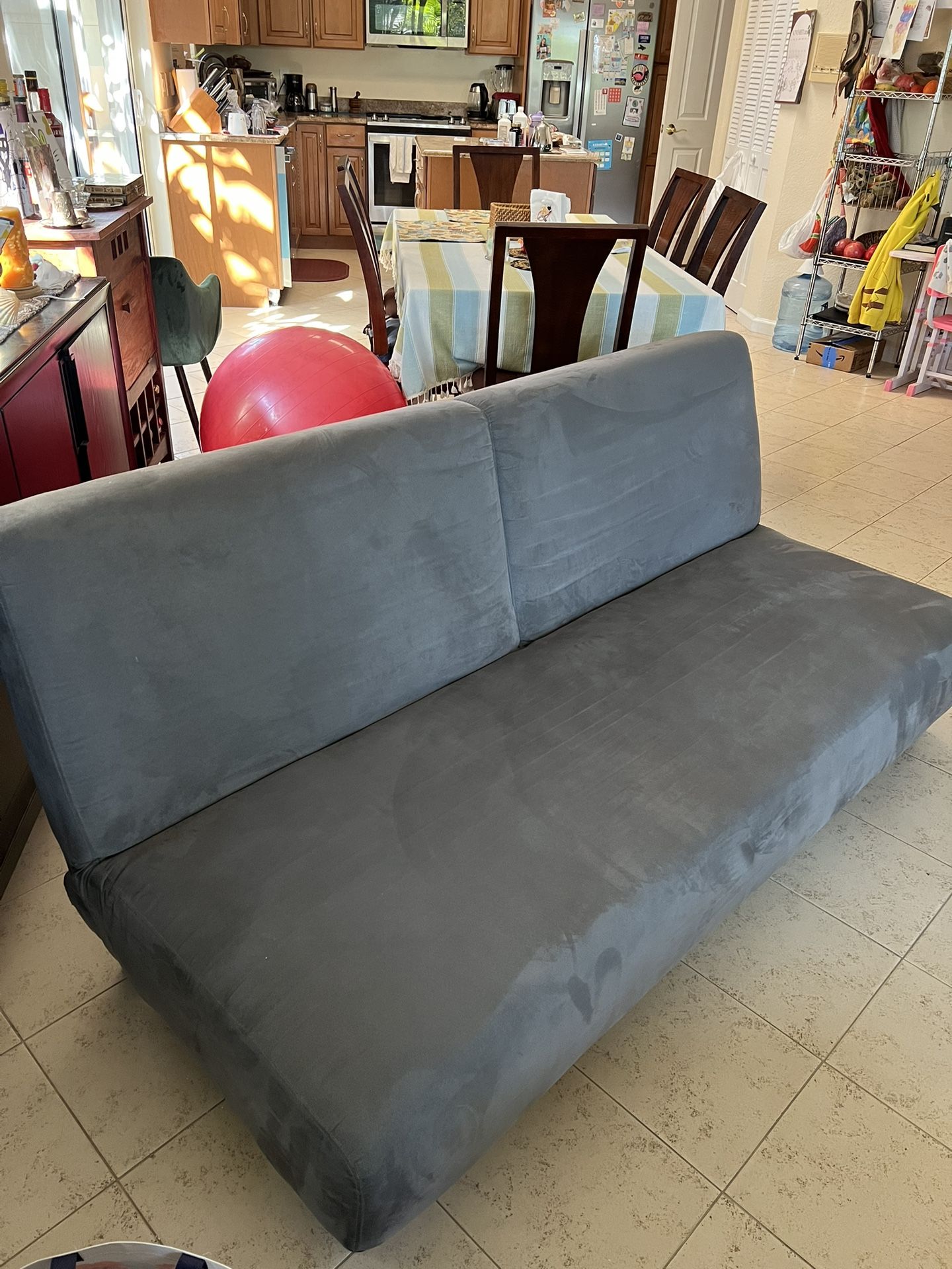 Grey Convertible Futon Bed
