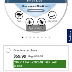 Seresto Flea Collar For Small Dogs 