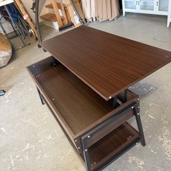 Lift top coffee table with storage