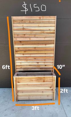 Brand new handcrafted cedar planters made with quality materials