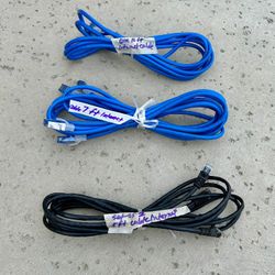 Internet Cables In Various Lengths Per Set (See Descr) 