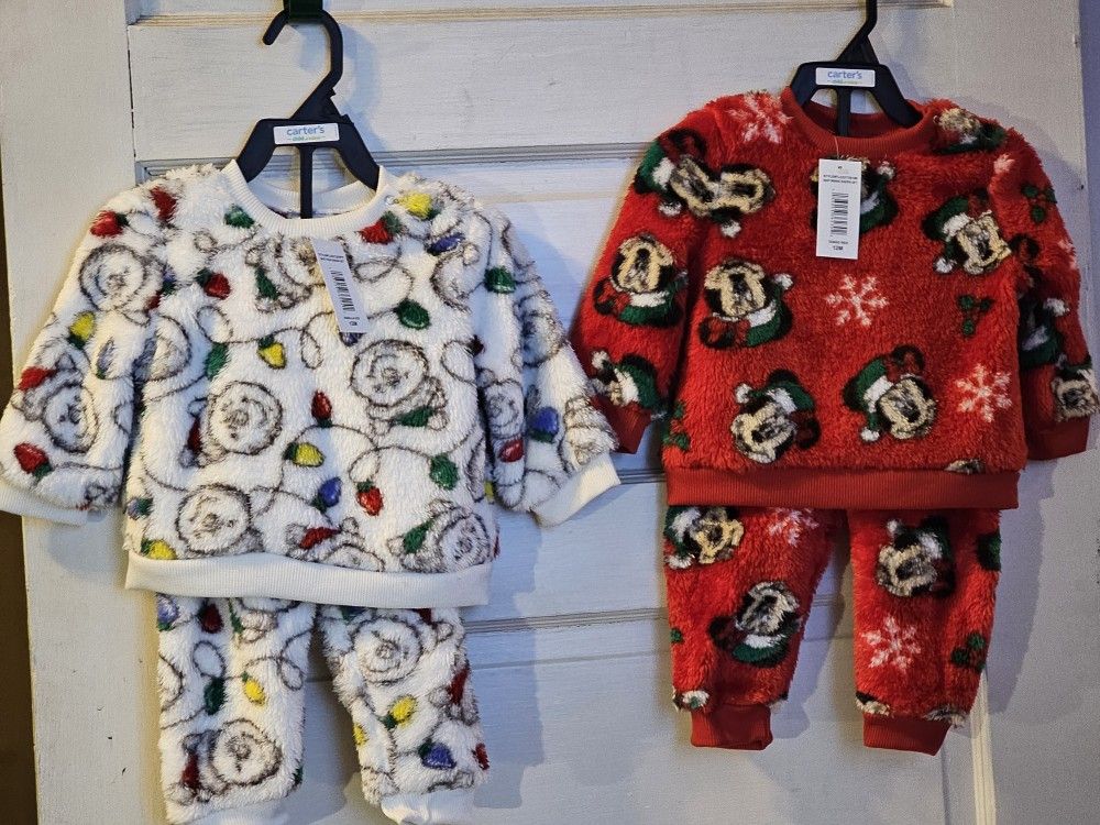 2 New Ssize 12 M Disney Baby Outfits