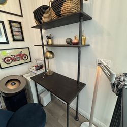 Wall Desk With Shelving Unit
