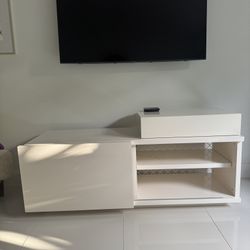 West Elm Media Center, White Lacquer Media Console