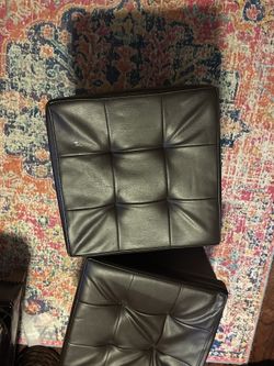 Free Leather Ottoman