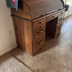 Mid Century Roll Top Desk