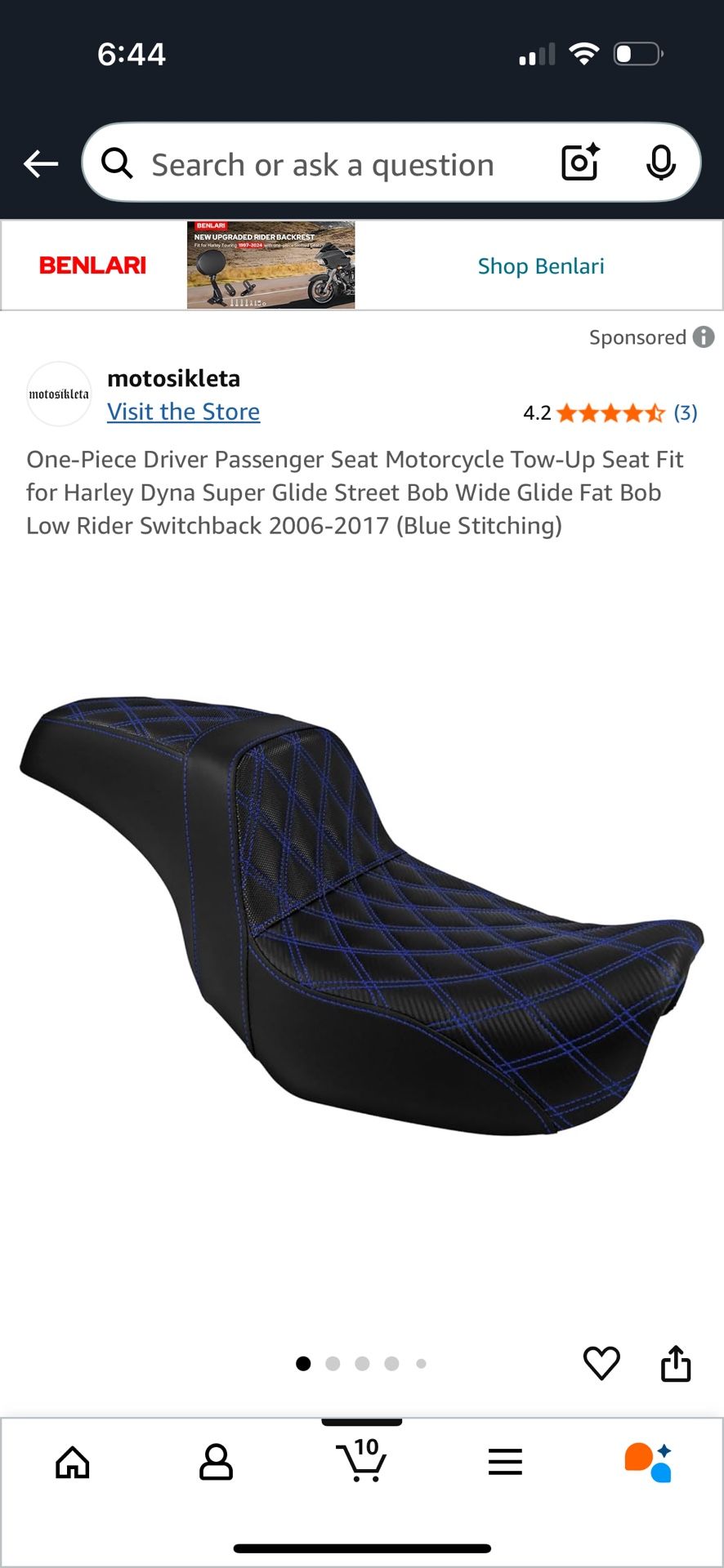Motorcycle One Piece Rider Driver Passenger Seat for Harley Dyna Super Glid