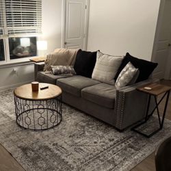 Couch with Coffee Table and End Tables 