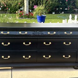 Large Black Long Dresser  68L X 18W X 35H 
