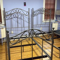 2 Antique Iron Twin Bed Frames – Cape Cod