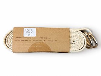 Organic Hemp Yoga Strap - Natural Cream