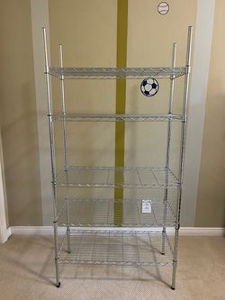 Three - Heavy Duty Chrome Wire Shelving Unit - Storage Rack