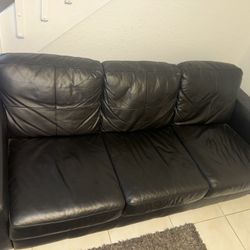 Black Leather Sofa