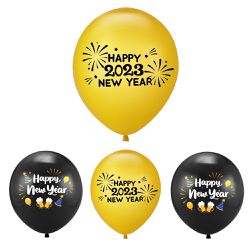 39 PC BLACK & GOLD 2023 Happy New Year Balloon SET Thumbnail