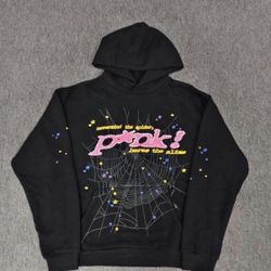 Sp5der P*nk V2 Hoodie Black
