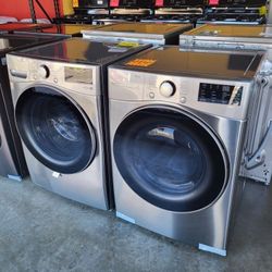 LG ThinQ Front Load Washer 4.5 Cubic Feet  AND  Gas Dryer 7.4 Cubic Feet WA8
