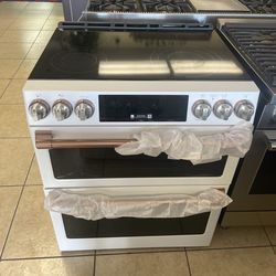 Café 30” White Matte Double oven  Electric Stove New