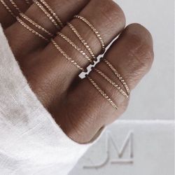 NEW James Michelle TWIST stacking Ring. Silver.   Sz 4.5/