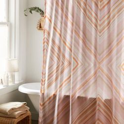 Shower Curtain And Bathroom Rug Set 