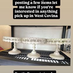 Rustic dessert stands