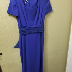 Women's Size 4 Indigo Blue Dress w/ Bow Detail