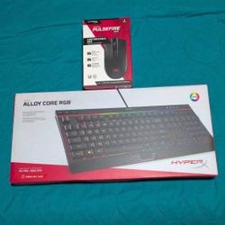 HyperX Alloy Core RGB keyboard and Pulsefire Core mouse