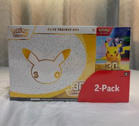 Pokemon TCG Costco Exclusive 30th Celebration ETB + Booster Bundle Sealed