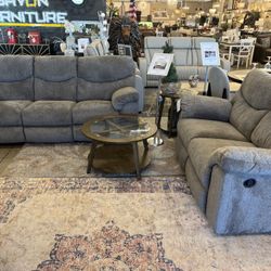 Manual Reclining Sofa And Loveseat