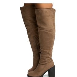 Taupe Suede Boots