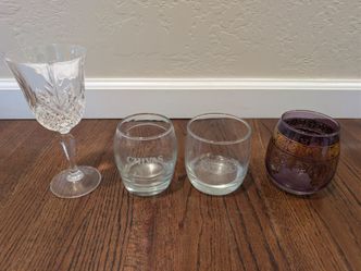 Vintage Crystal & Barware Set - Decanter, Chivas Rocks Glasses, Wine Glass & Tumbler