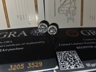 1ct moissanite diamond earrings .925