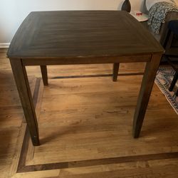 Wood High-Top Kitchen Table 