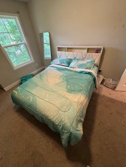 Queen Bed Frame with Storage Headboard