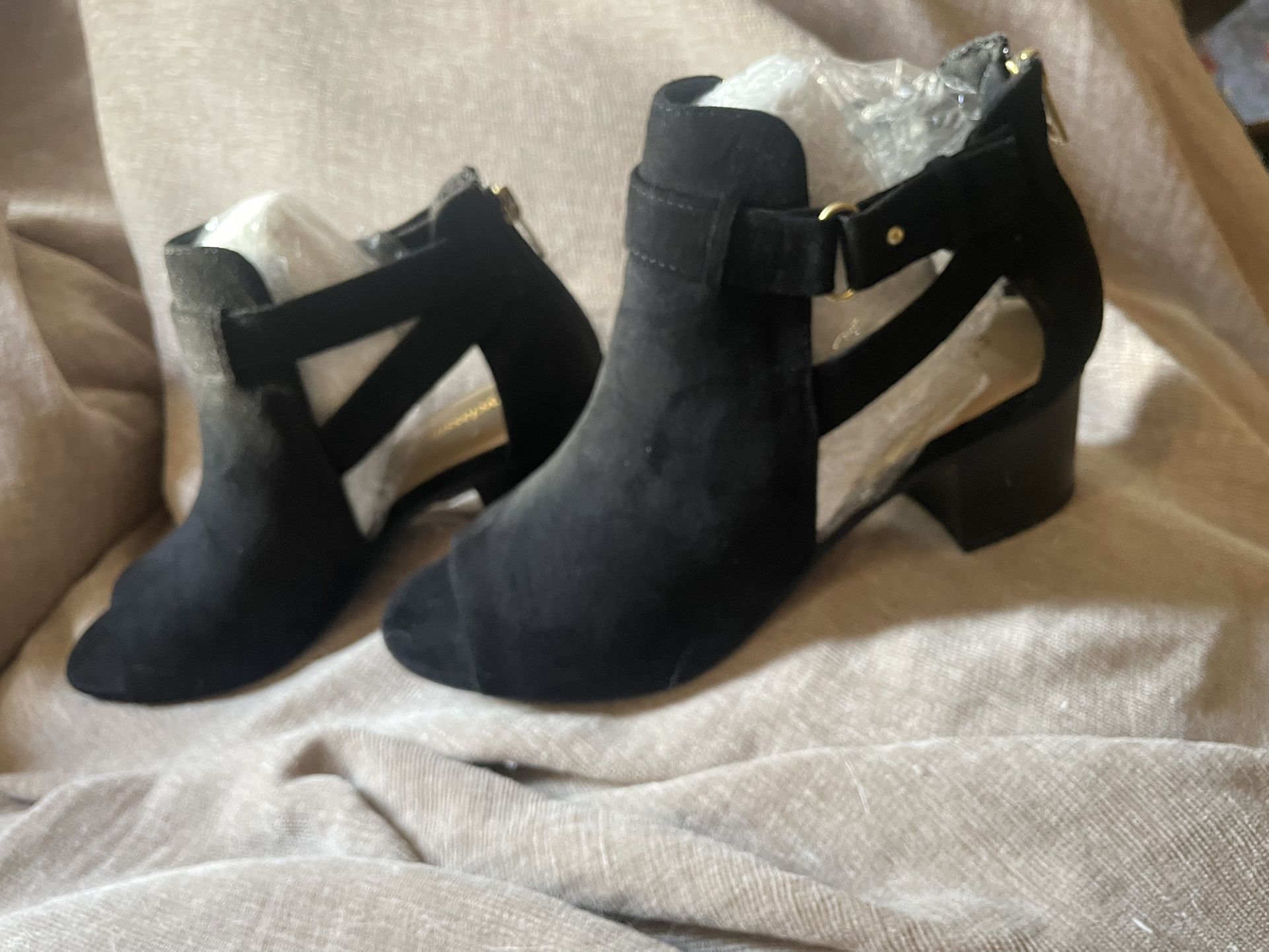 Black Peep toe Bootie Brand New