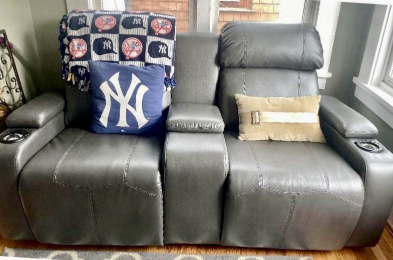 Leather Loveseat Theater Seating
