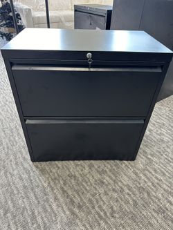 2-Drawer Lateral File Cabinet Black