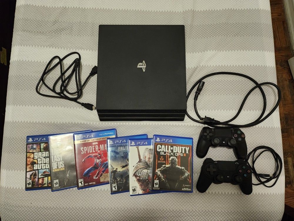 Sony Playstation Ps4 Pro 1tb Console Bundle With Games And Good Controllers  for Sale in Queens, NY - OfferUp