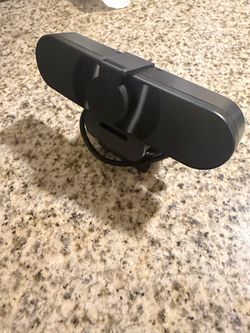 Black Webcam with Desk Mount Stand