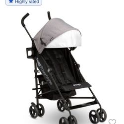 05/2024 - Jeep PowerGlyde Lightweight Stroller by Delta Children - Gray: Maximum 50 Ibs, Metal Frame, 6" Wheels, Canopy