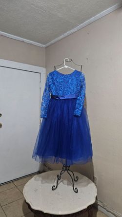 Girls royal blue dress size 12 for occasion