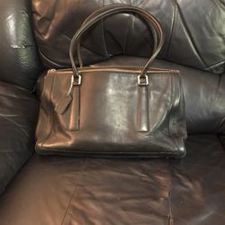 Coach all black leather purse