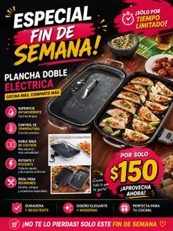 Plancha doble eléctrica