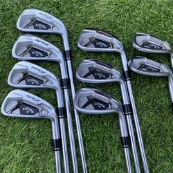 Callaway Apex 21 Forged Iron Set 3-9PW,AW Project X LZ Steel Shafts S-Flex 