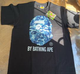 bape blue camo shirt