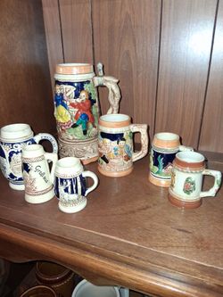 Collection of Vintage German Beer Steins